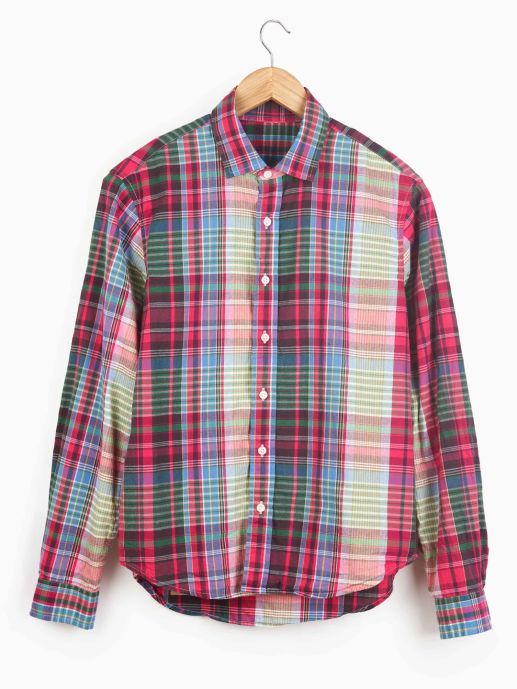 Red and Blue Madras Shirt